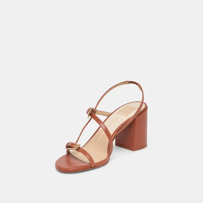 Faye Heels Cognac Leather 4