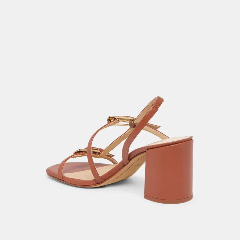 Faye Heels Cognac Leather 5