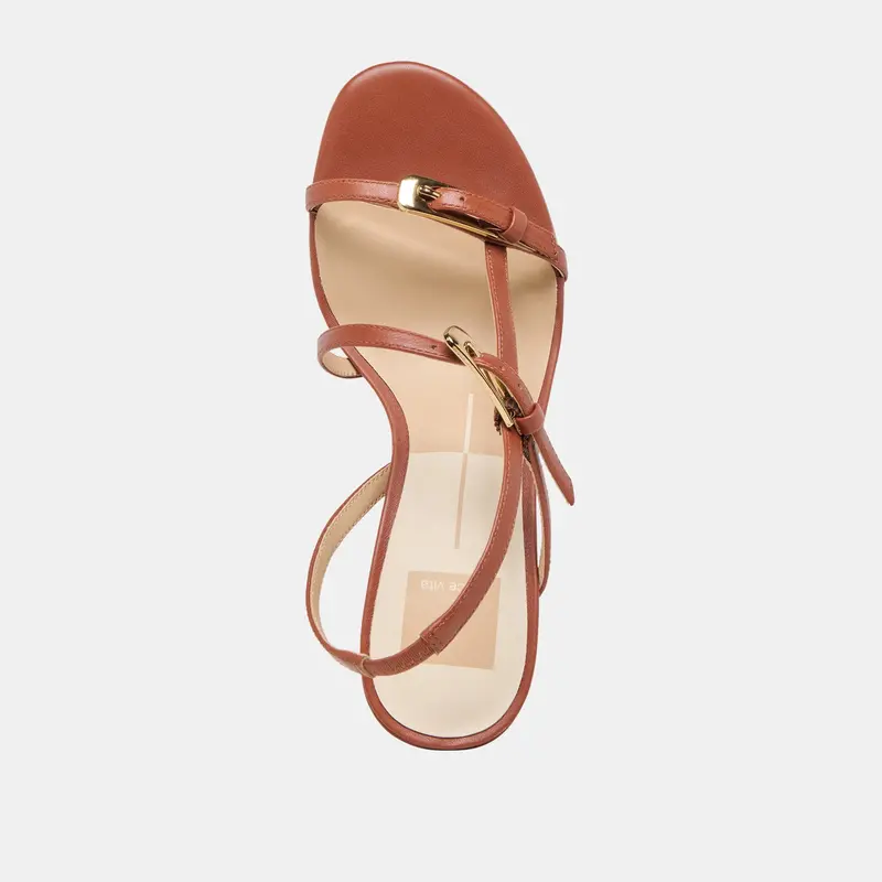 Faye Heels Cognac Leather 8