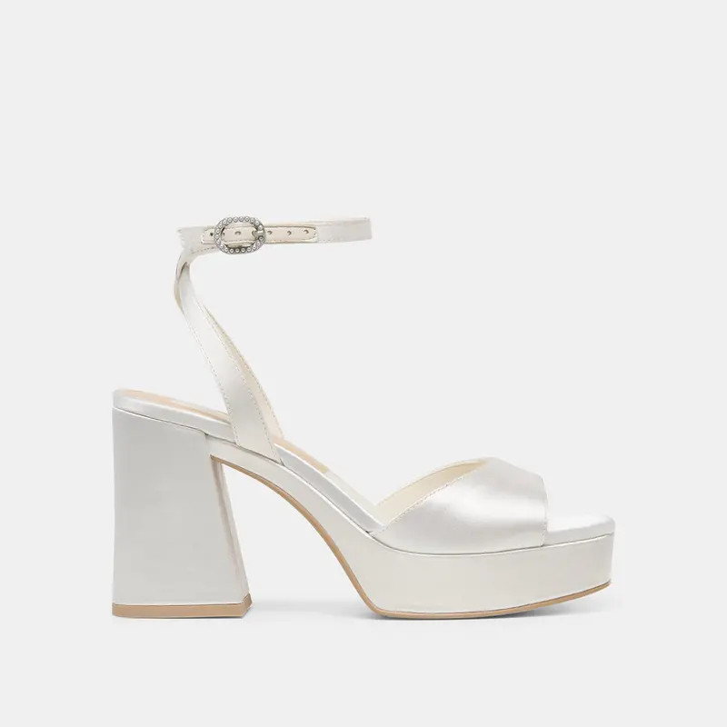 Felica Heels White Satin 1