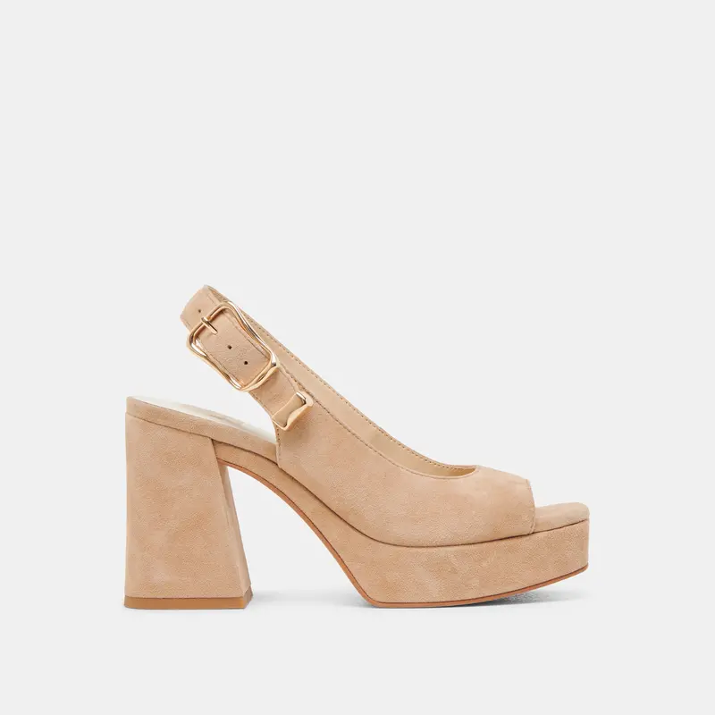 Flores Heels Bamboo Suede 1