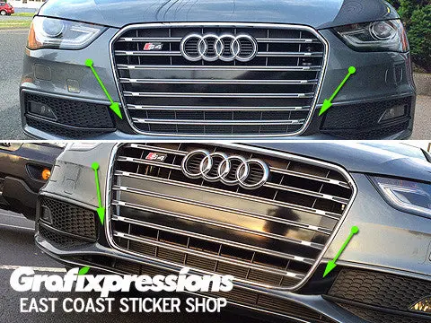 Fog Light Extender Vinyl Overlays For B8.5 Audi S4/S-Line (2013 – 2016) 1