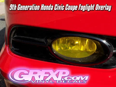 Fog Light Overlays For Honda Civic Coupe & Sedan (2012 Only) 1