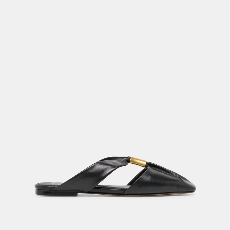 Franey Flats Black Leather 1