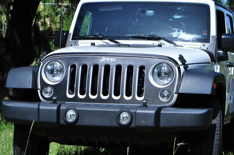 Front Grill Overlay Fits 2007-2018 Jeep Wrangler Jk 2