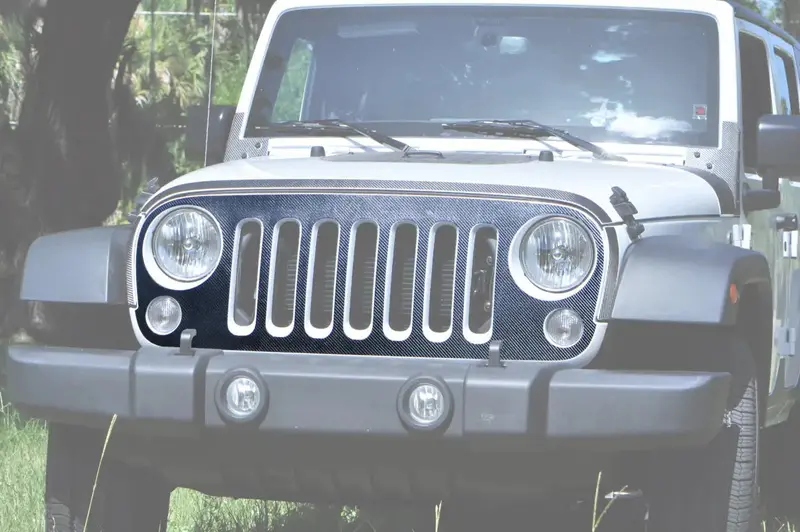 Front Grill Overlay Fits 2007-2018 Jeep Wrangler Jk 2