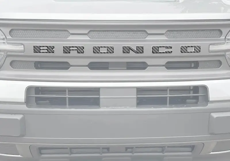 Front Grille Letters Overlays Fits 2021-2026 Ford Bronco Sport 1