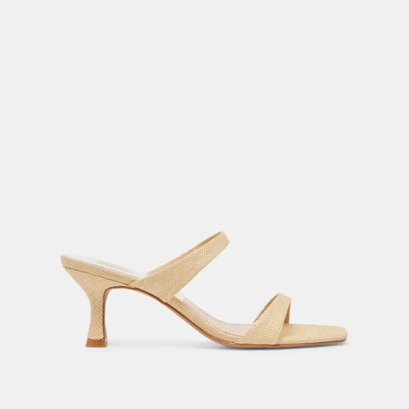 Genora Heels Lt Natural Woven Raffia 1