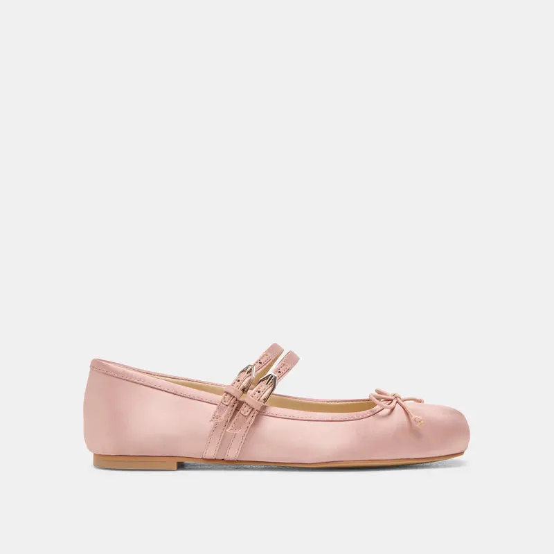 Gibsen Ballet Flats Blush Satin 1