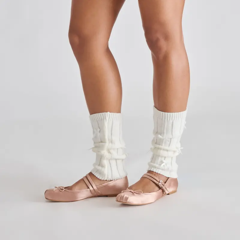 Gibsen Ballet Flats Blush Satin 4