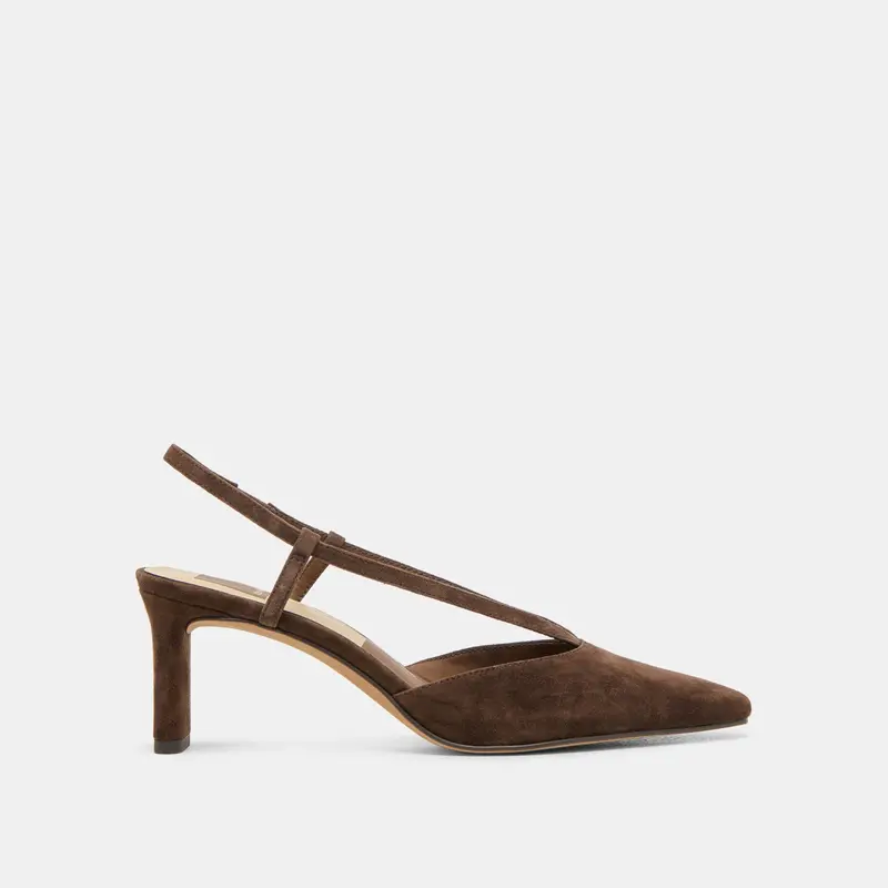 Ginay Heels Dk Brown Suede 1