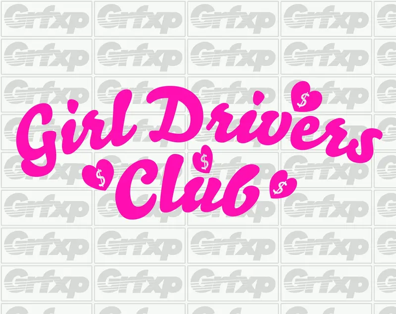Girl Drivers Club Sticker 1
