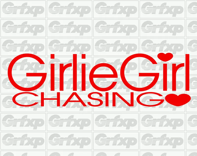 Girlie Girl Chasing Sticker 1