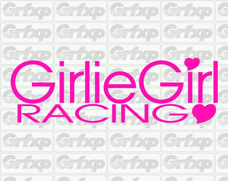 Girlie Girl Racing Sticker 1