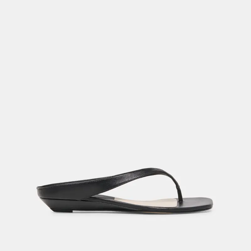 Gizel Sandals Black Leather 1