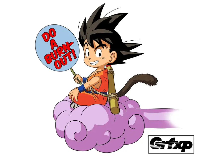 Goku "Do A Burnout" Printed Sticker 1