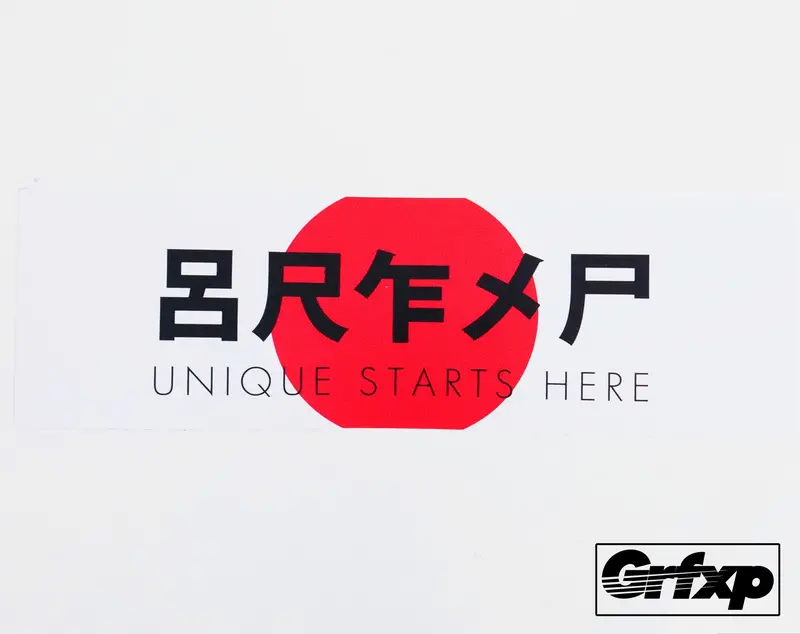 Grfxp Japan Flag Printed Sticker 1