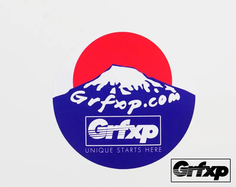 Grfxp Mount Fuji Printed Round Sticker 1