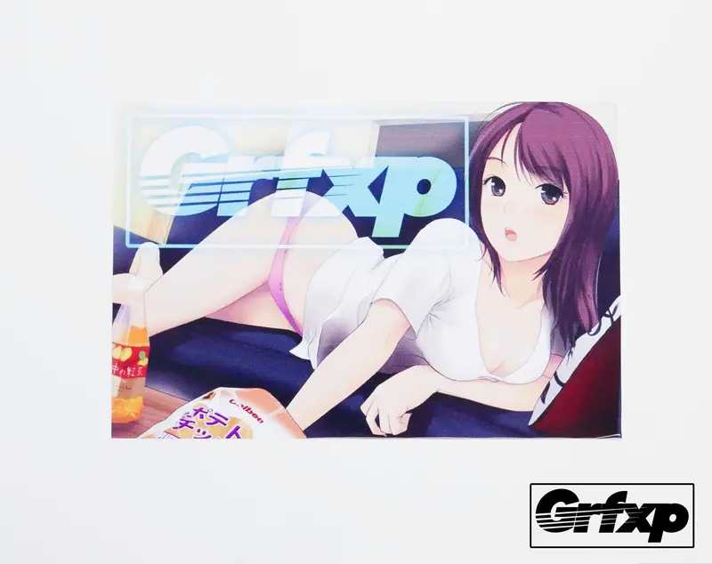 Grfxp Sexy Anime Girl Printed Sticker 1