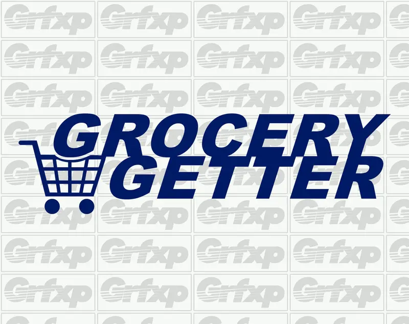 Grocery Getter (Shopping Cart Style) Sticker 1
