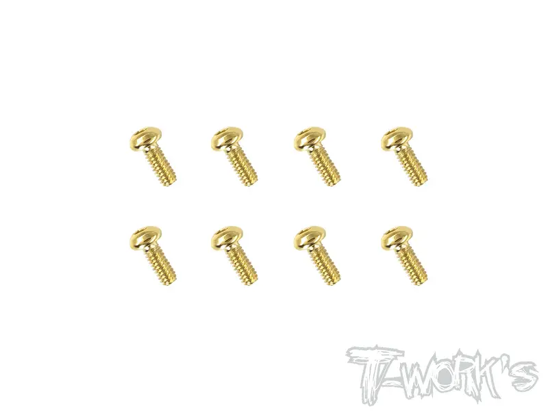 Gss-206B 2Mmx6mm Gold Plated Steel Button Head Screws（8Pcs.） 1