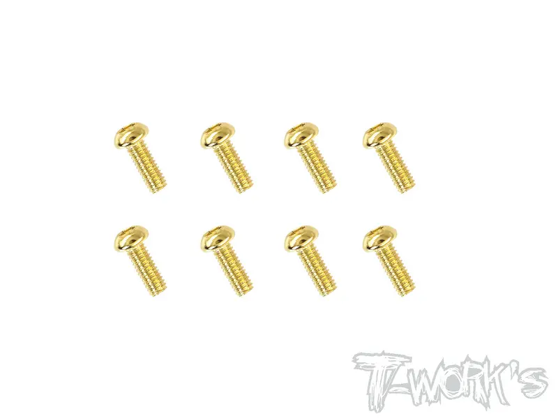 Gss-2506B 2.5Mmx6mm Gold Plated Steel Button Head Screws（8Pcs.） 1