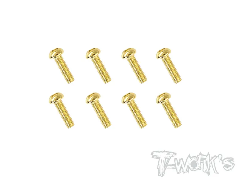Gss-2508B 2.5Mmx8mm Gold Plated Steel Button Head Screws（8Pcs.） 1