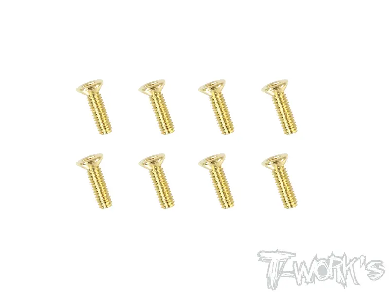Gss-2510C 2.5Mmx10mm  Gold Plated Steel Hex. Countersink Screws（8Pcs.） 1