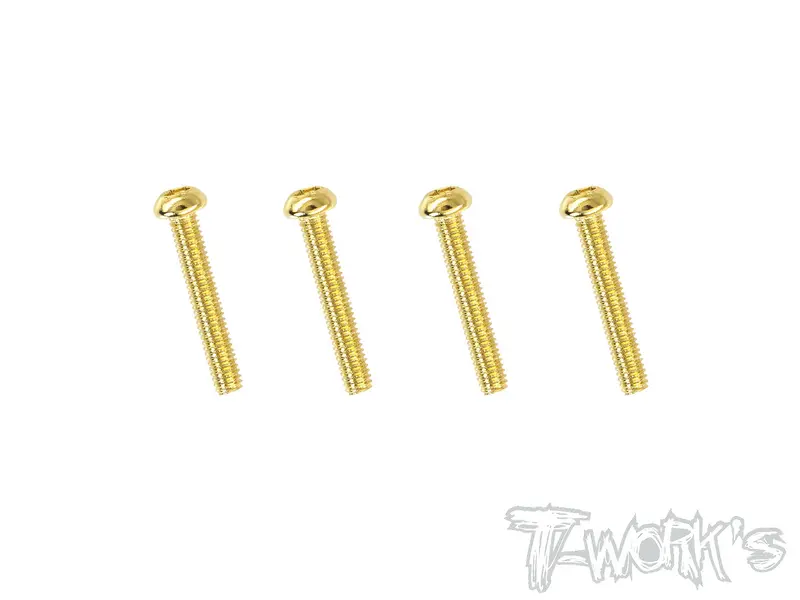 Gss-2518B 2.5Mmx18mm Gold Plated Steel Button Head Screws（4Pcs.） 1