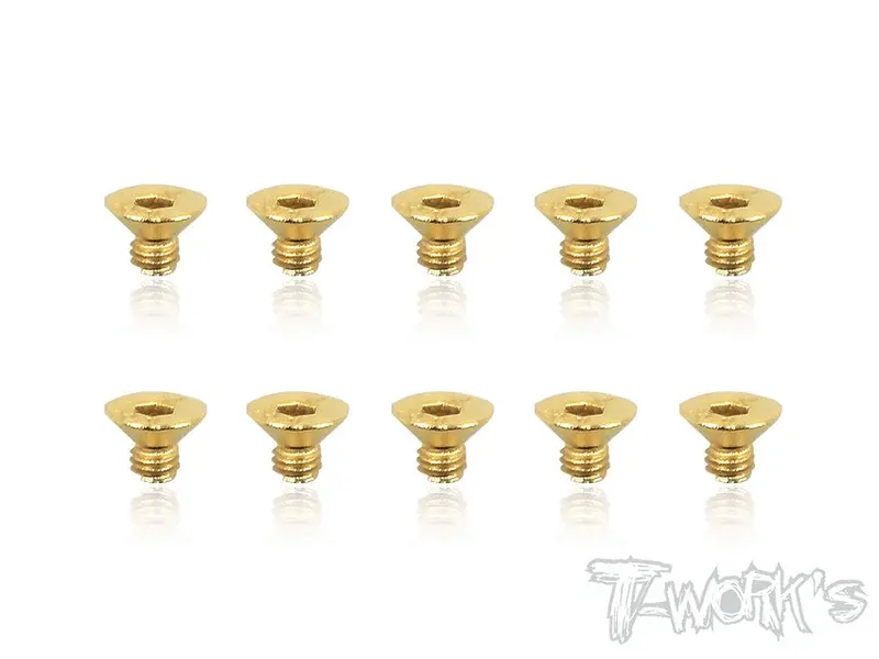 Gss-304C 3Mmx4mm Gold Plated Hex. Countersink Steel Screws（10Pcs.） 1