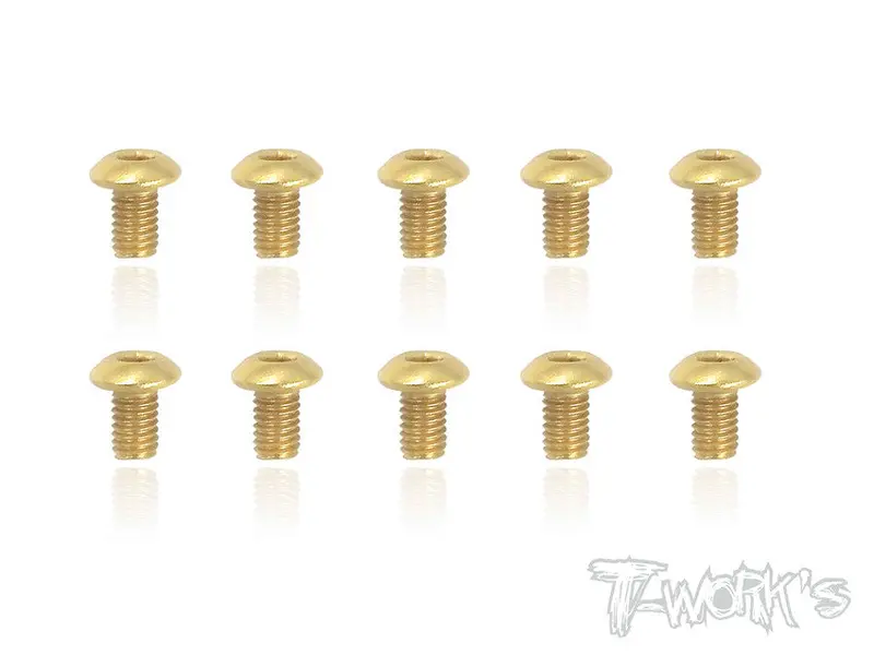 Gss-305B 3Mmx5mm Gold Plated Button Head Steel Screws（10Pcs.） 1