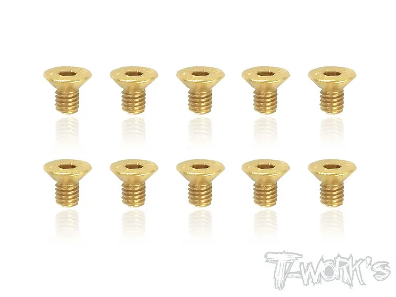 Gss-305C 3Mmx5mm Gold Plated Hex. Countersink Steel Screws（10Pcs.） 1