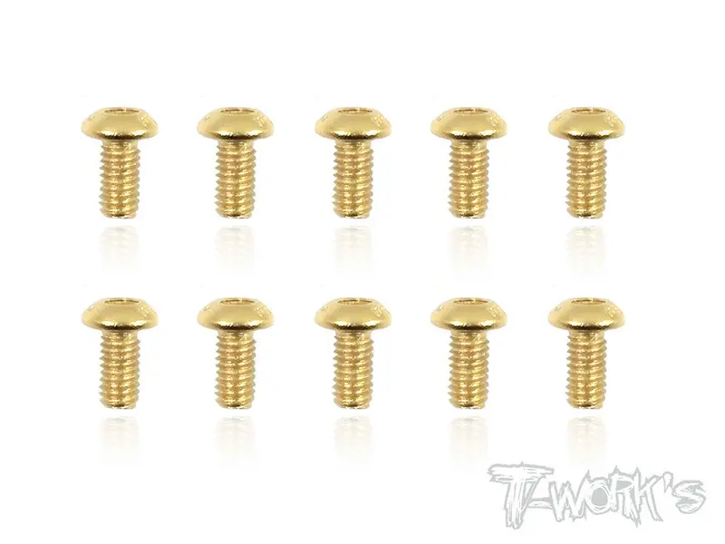 Gss-306B 3Mmx6mm Gold Plated Button Head Steel Screws（10Pcs.） 1