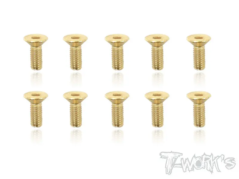 Gss-308C 3Mmx8mm Gold Plated Hex. Countersink Steel Screws（10Pcs.） 1