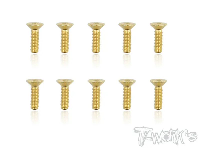 Gss-310C 3Mmx10mm Gold Plated Hex. Countersink Steel Screws（10Pcs.） 1