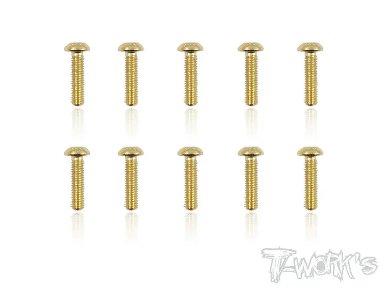 Gss-312B 3Mmx12mm Gold Plated Button Head Steel Screws（10Pcs.） 1