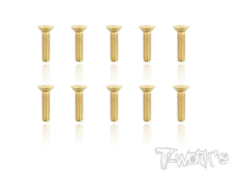 Gss-312C 3Mmx12mm Gold Plated Hex. Countersink Steel Screws（10Pcs.） 1