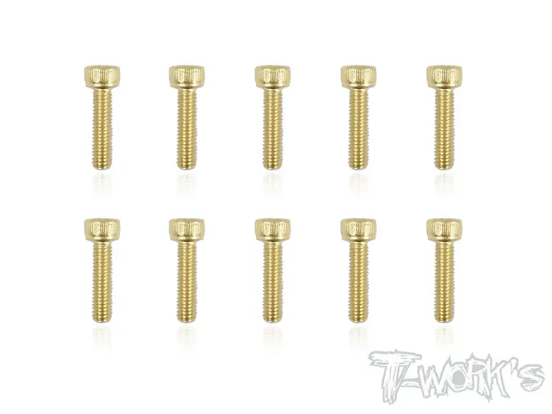Gss-312H 3Mmx12mm Gold Plated Hex. Socket Head Steel Screws （10Pcs.） 1