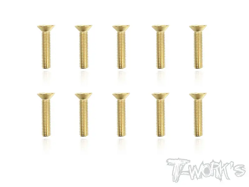 Gss-314C 3Mmx14mm Gold Plated Hex. Countersink Steel Screws（10Pcs.） 1