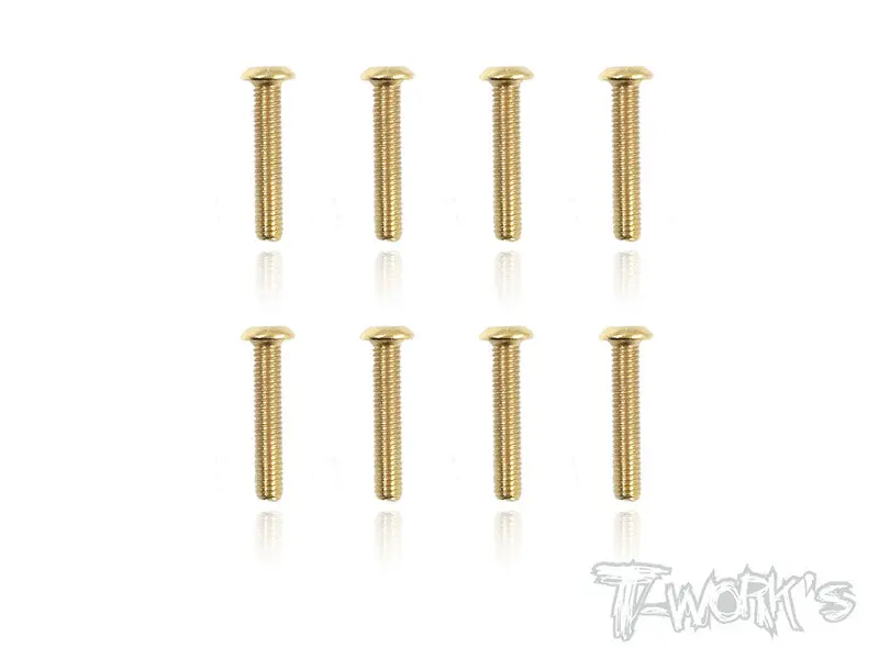 Gss-316B 3Mmx16mm Gold Plated Button Head Steel Screws（8Pcs.） 1