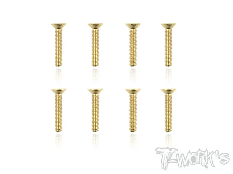 Gss-316C 3Mmx16mm Gold Plated Hex. Countersink Steel Screws（8Pcs.） 1