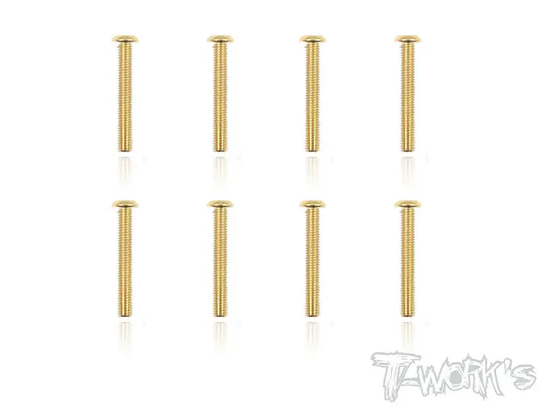 Gss-320B 3Mmx20mm Gold Plated Button Head Steel Screws（8Pcs.） 1