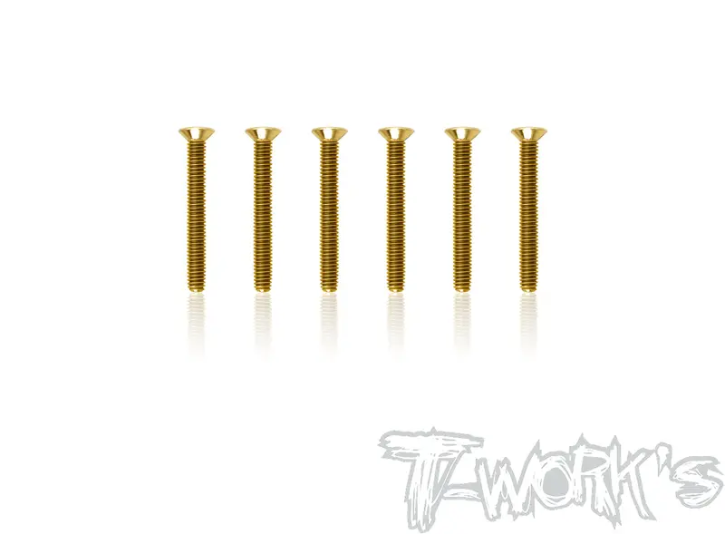 Gss-322C 	3Mmx22mm  Gold Plated Steel Hex. Countersink Screws（6Pcs.） 1