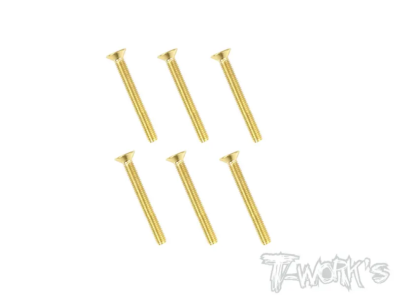 Gss-325C 3Mmx25mm  Gold Plated Steel Hex. Countersink Screws（6Pcs.） 1