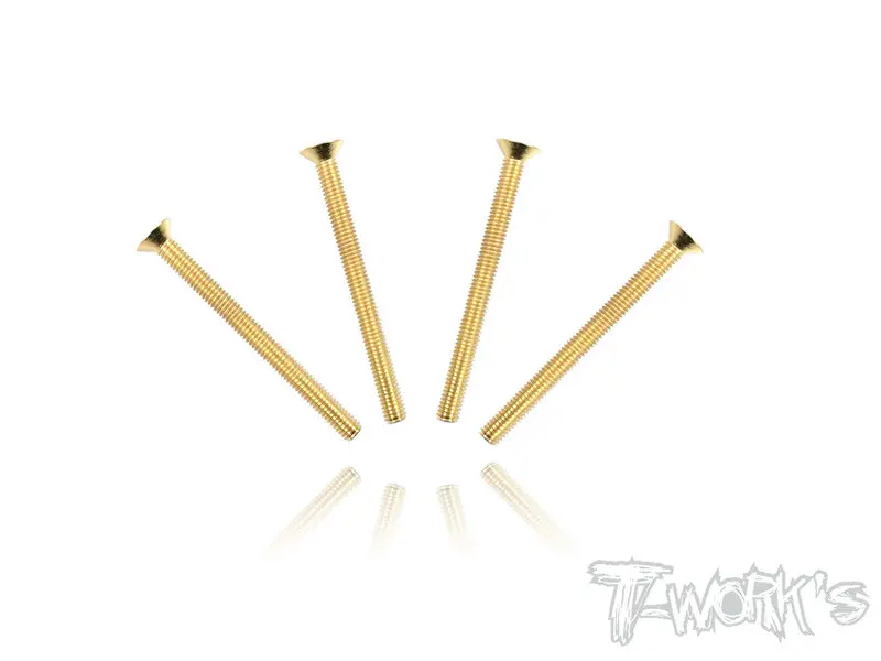 Gss-335C 3Mmx35mm Gold Plated Hex. Countersink Steel Screws（4Pcs.） 1