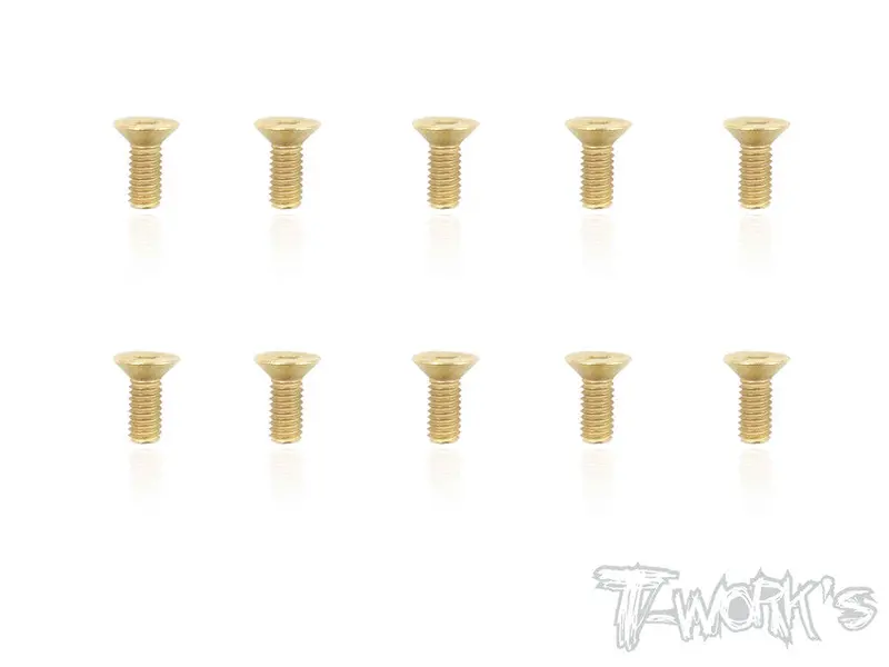 Gss-410C 4Mmx10mm Gold Plated Hex. Countersink Steel Screws（10Pcs.） 1