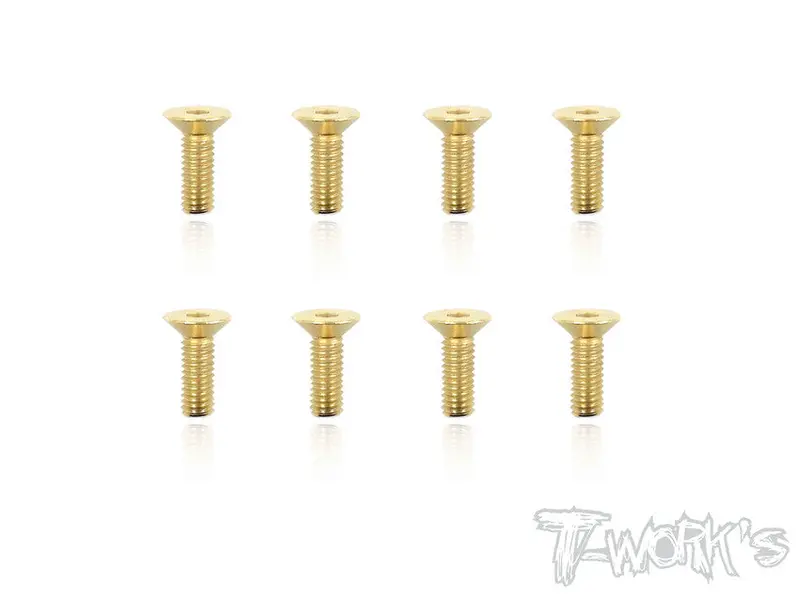 Gss-412C 4Mmx12mm Gold Plated Hex. Countersink Steel Screws（8Pcs.） 1