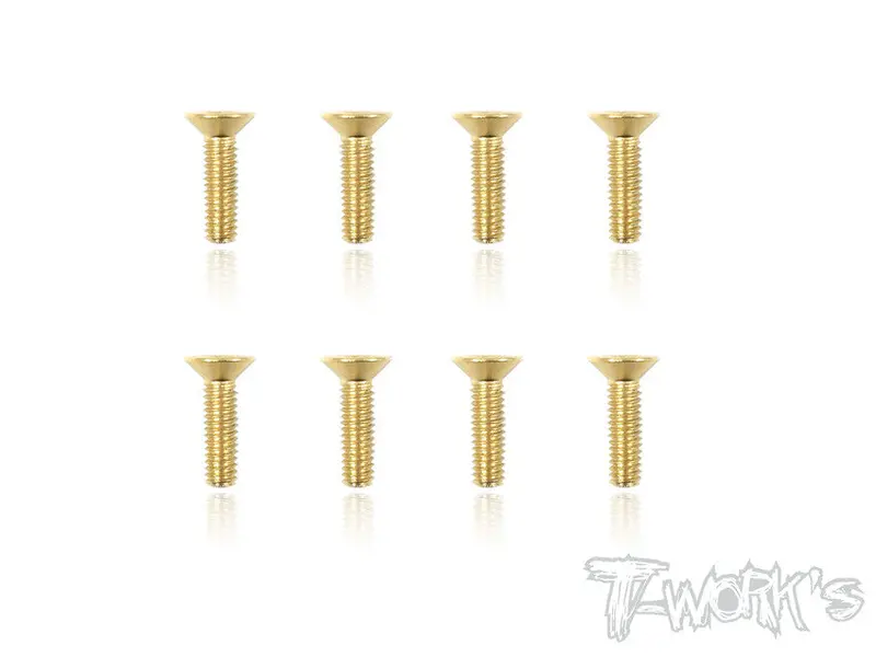 Gss-414C 4Mmx14mm Gold Plated Hex. Countersink Steel Screws（8Pcs.） 1
