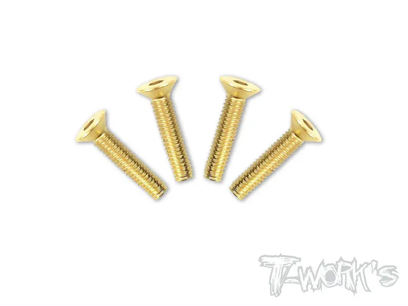 Gss-420C 4Mmx20mm Gold Plated Hex. Countersink Steel Screws（4Pcs.） 1