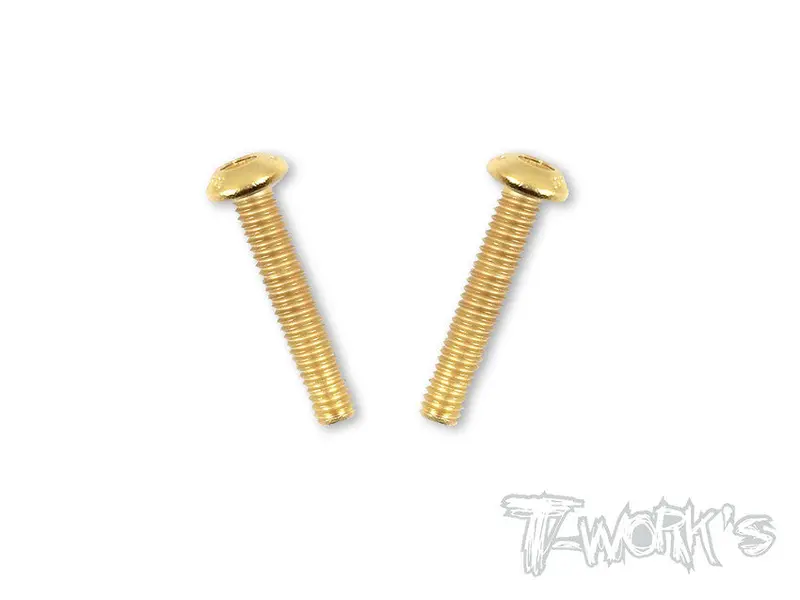 Gss-422B 4Mmx22mm Gold Plated Button Head Steel Screws（2Pcs.） 1